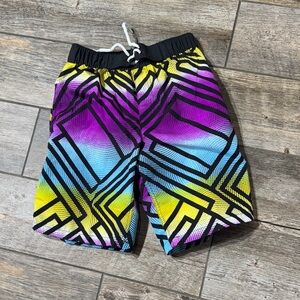 Colorful Geometric Kids Swim Trunks